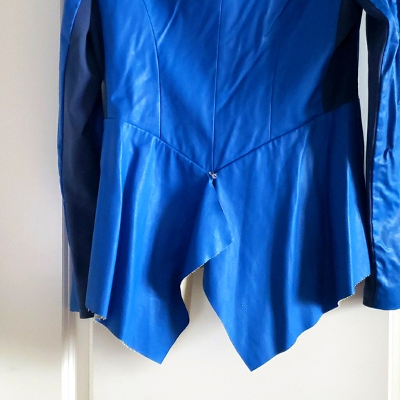 W118 by Walter Baker Blue Faux Leather Jacket - Picture 5 of 5